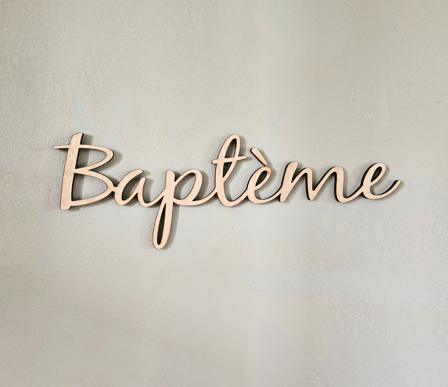 ✨ Décoration " Mot Baptême" en bois ✨