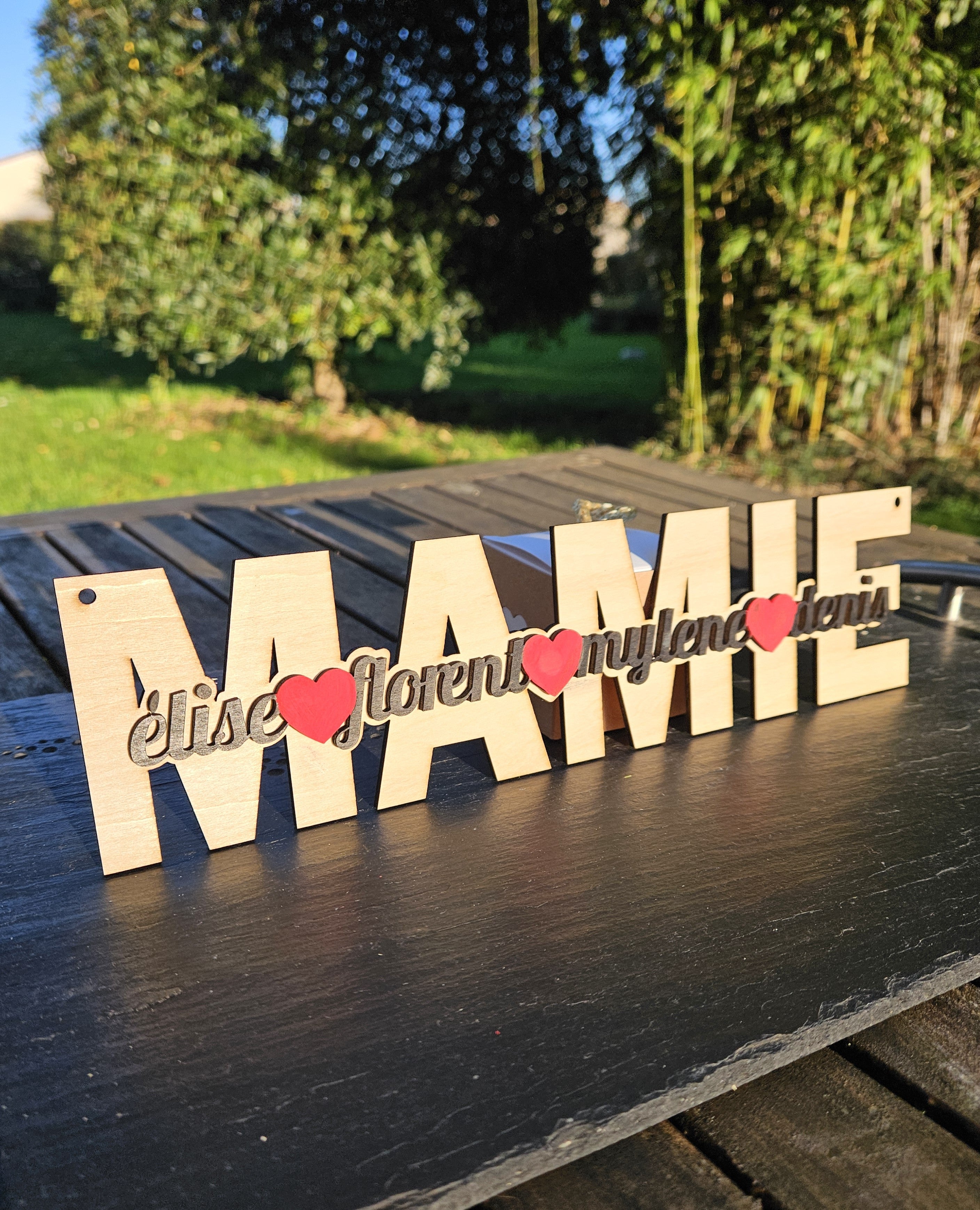 Mot en bois Personnalisable " Mamie "