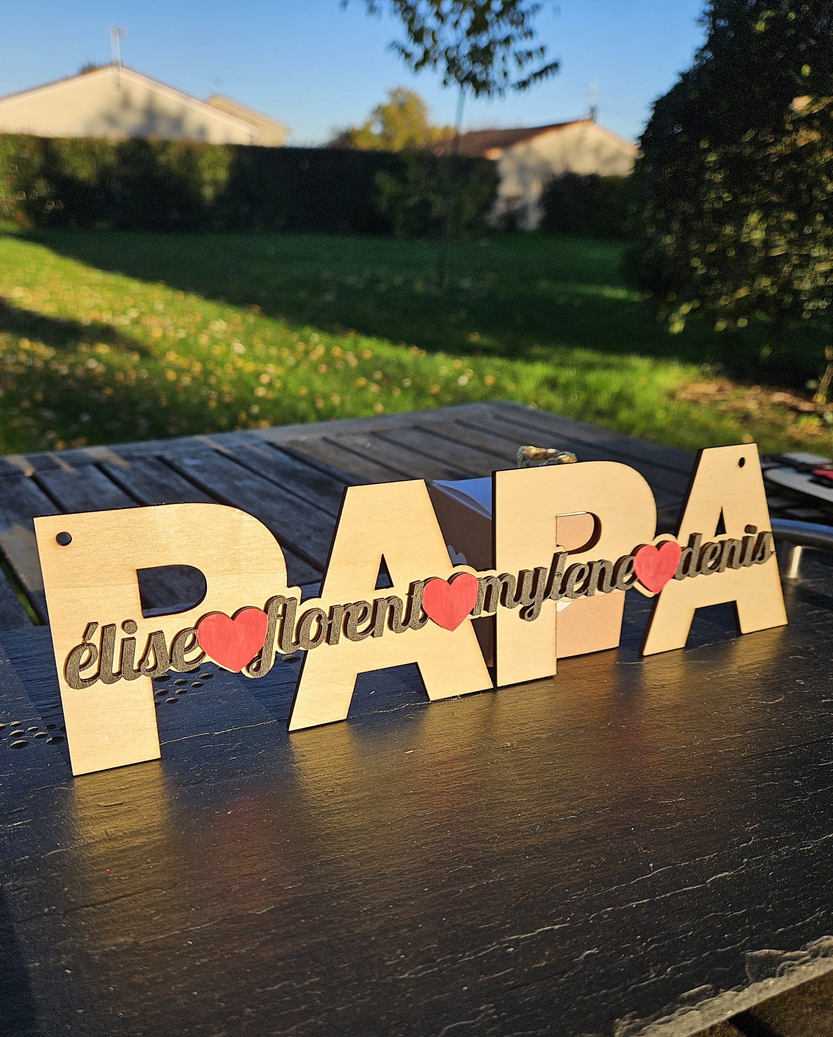 Mot en bois Personnalisable " Papa "