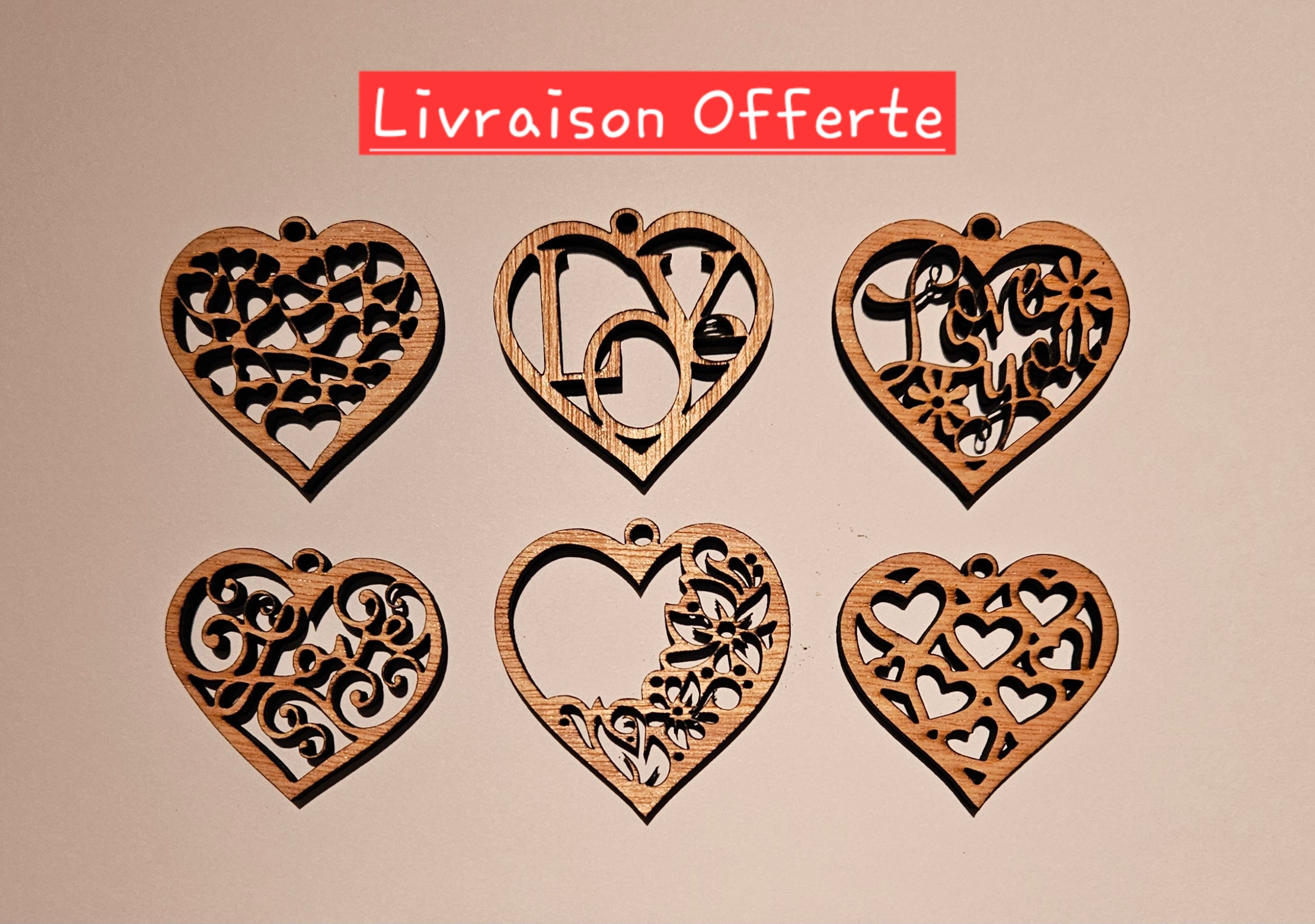 📌 Lot de 6 Pendentifs  – Élégance et Nature 🌿💖