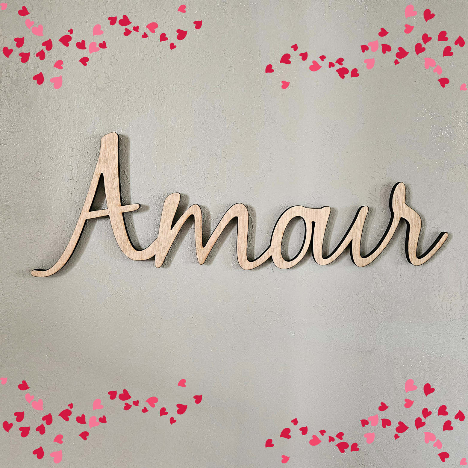 ✨ Décoration Murale Mot en Bois "Amour"