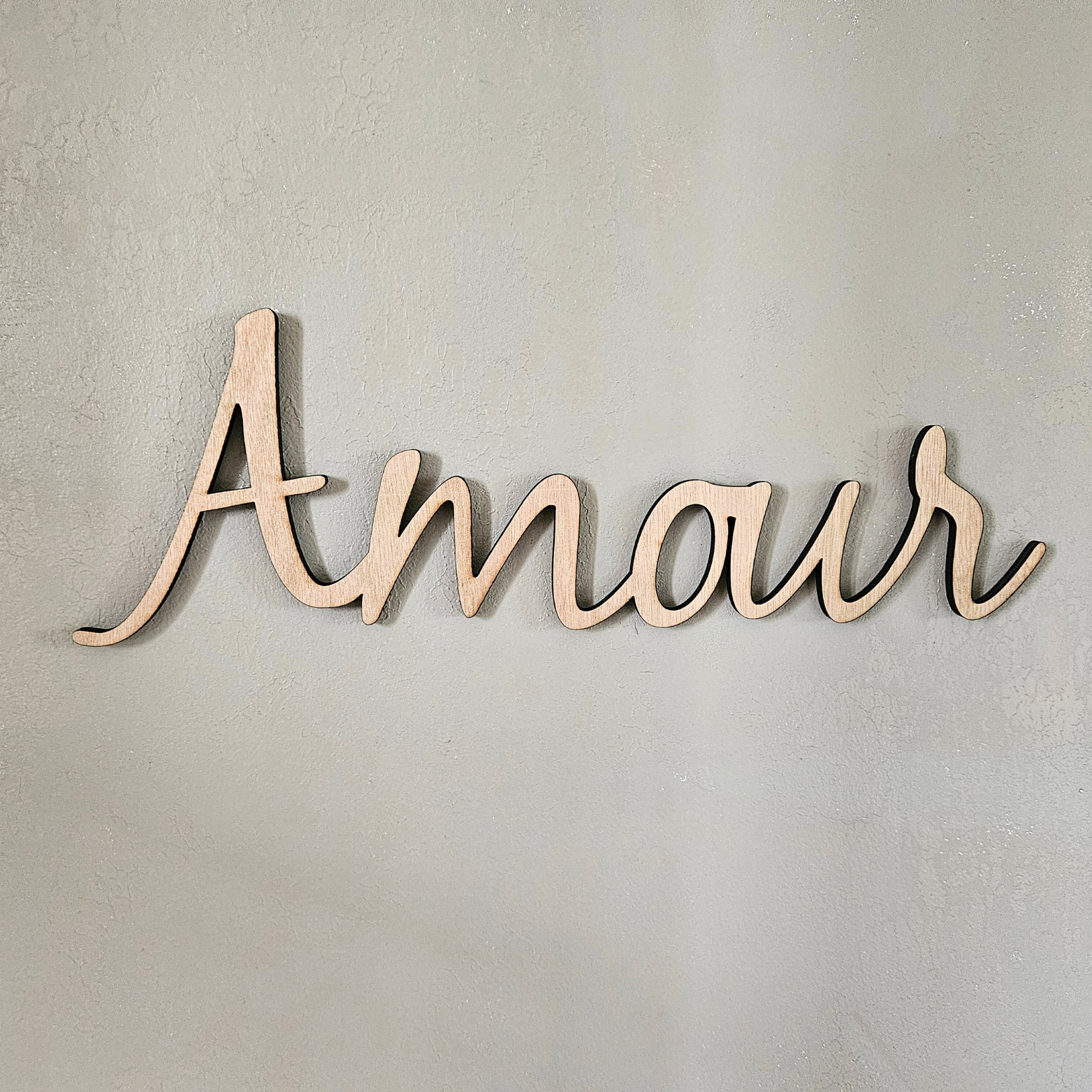 ✨ Décoration Murale Mot en Bois "Amour"